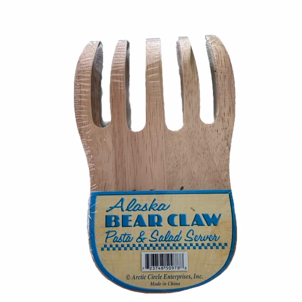 Alaskan Wooden Salad Pasta Claws NWT
